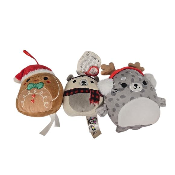Squishmallows Mini Plush Lot Of 3 Holiday Brooke Clip Odile Jordan Gingerbread - Picture 6 of 16